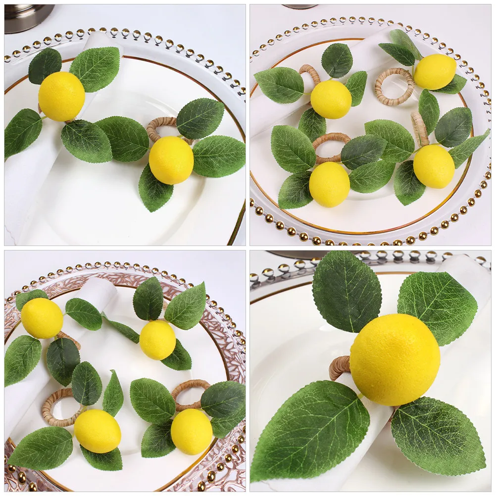 6Pcs Napkin Stylish Dining Table Decor Napkin Holders for Party Wedding Banquets Serviette Table Decorations