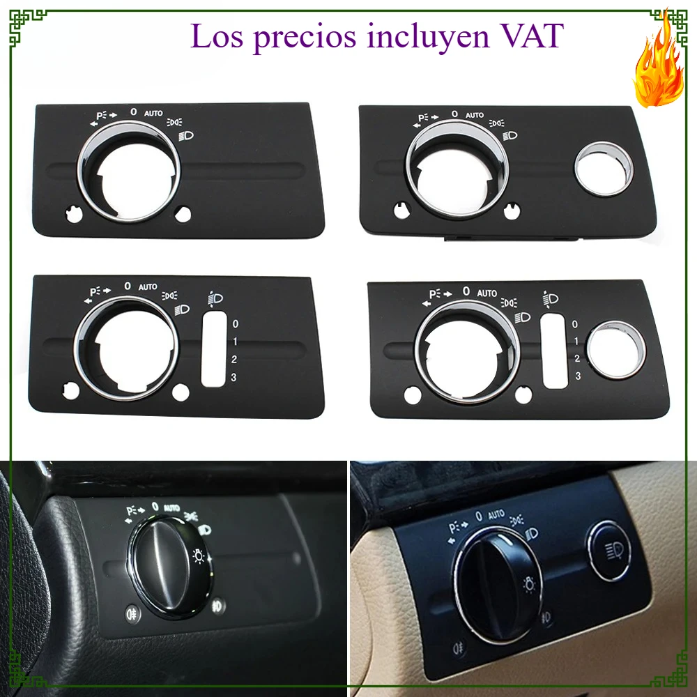 

Накладка переключателя фар LHD RHD для Mercedes W211 E-Class 2003-2008, замена крышки панели управления приборной панелью