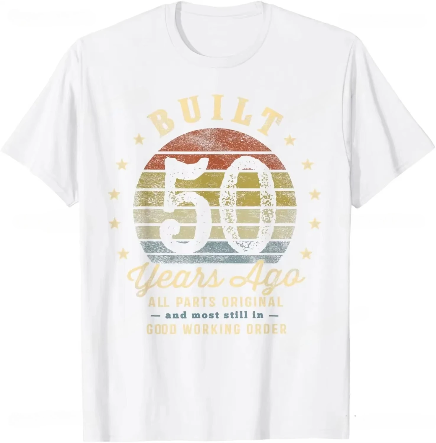 Built 50 Years Ago All Parts Original Gifts 50th Birthday T-Shirt Casual Fashion Women Man Tshirt Streetwear Hipster Hip Hop Tee