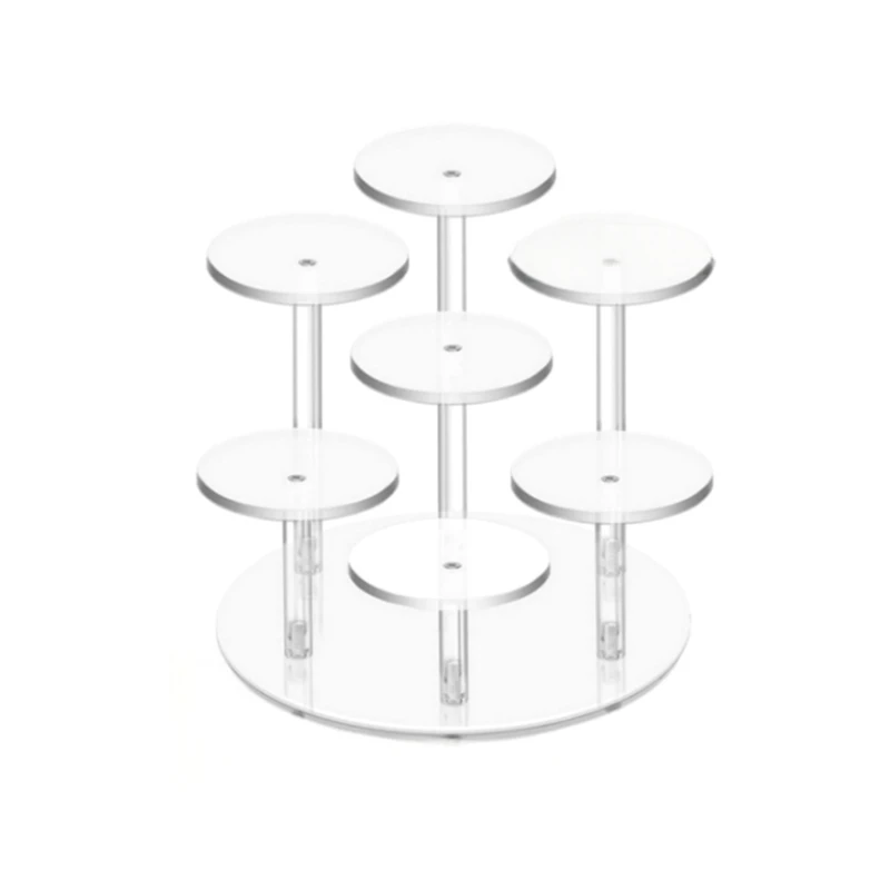 

Подставка для рождественских украшений, 7-колонна, акриловая прозрачная подставка для кексов, демонстрация ювелирных изделий, простая установка