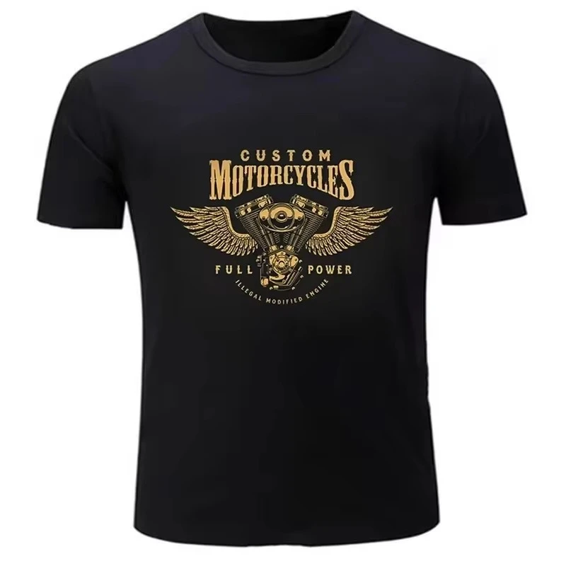 2025 Men T Shirt Motorcycles Engine Chopper Biker Bobber Motard Harleys Tees Graphic Oversize Davidson Streetwear Casual Unisex