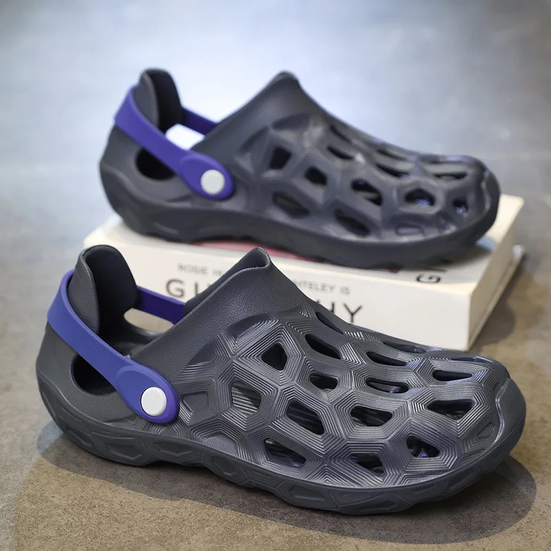 Men's Shoes Clogs Beach Slippers Thick-Soled Eva Sandals Boy's Clogs Non-Slip Closed-Toe Design Cushioned Feel for Comfort Slide
