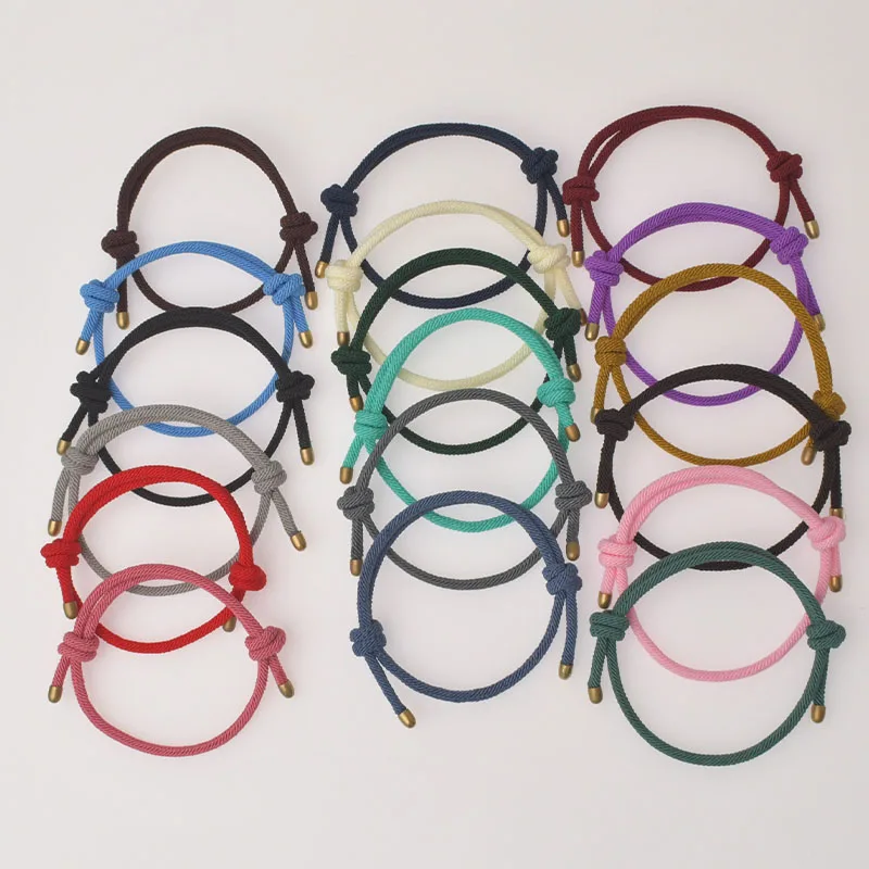 10 pezzi moda intrecciata a mano bracciali in corda milano uomo donna corda regolabile coppia braccialetto per fare accessori fai da te