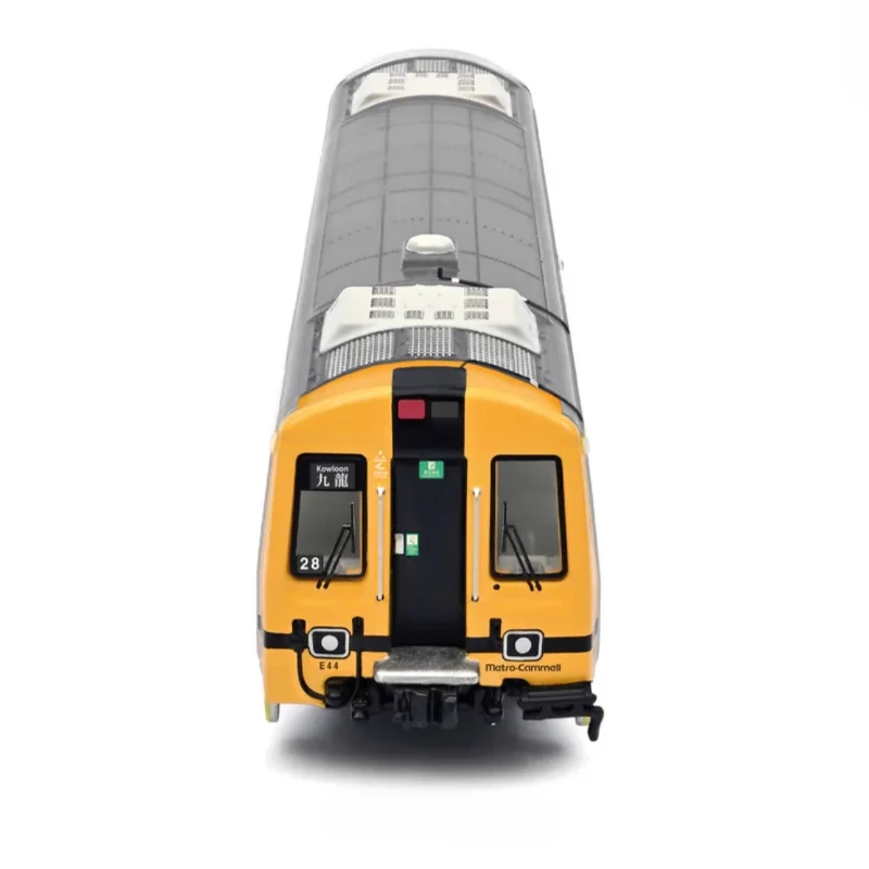 Train Model Hong Kong Subway Theme Light Rail Yellow Carriage Alloy Train Mini Power Train Aldult Toy Gift
