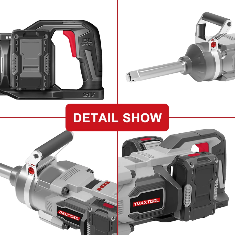 Tmaxtool Profession Tool 8.0Ah Lithium Battery High Performance 3000N.m Torque Automobile Tire Removal Heavy Duty Impact Wrench