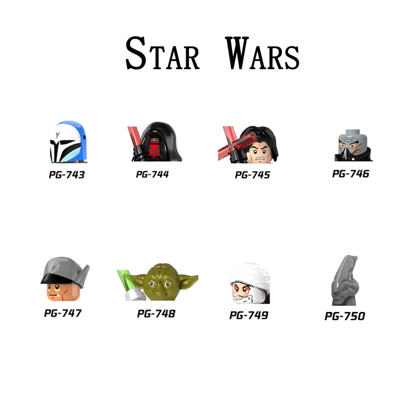

Конструктор Star Wars PG8071, фигурки-кирпичи PG744 PG745, мини-фигурки героев, сборные игрушки PG748 PG750