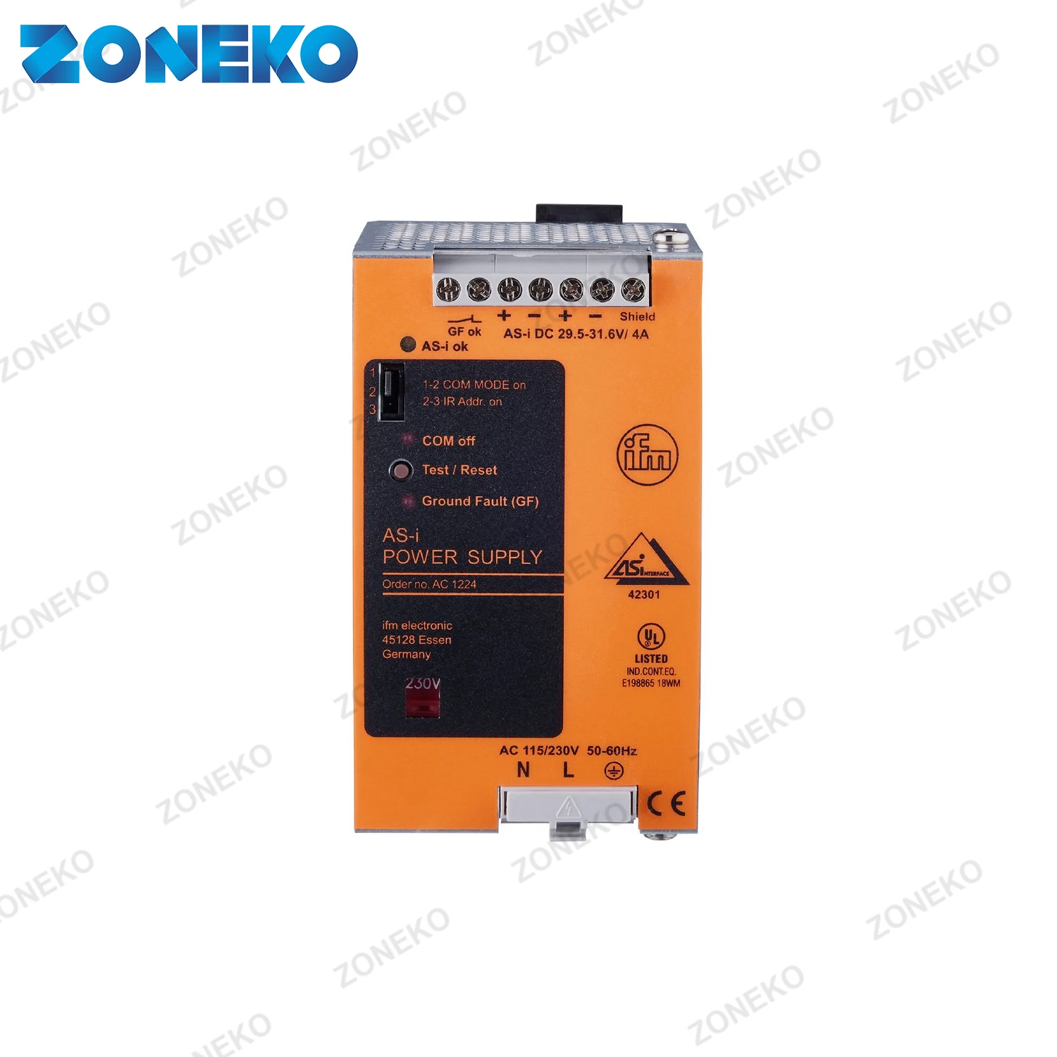 IFM AS-Interface Power Supply AC1224 PowerSupply 115/230VAC 4A AC1236 AC1253 AC1254 AC1256 AC1257 AC1258