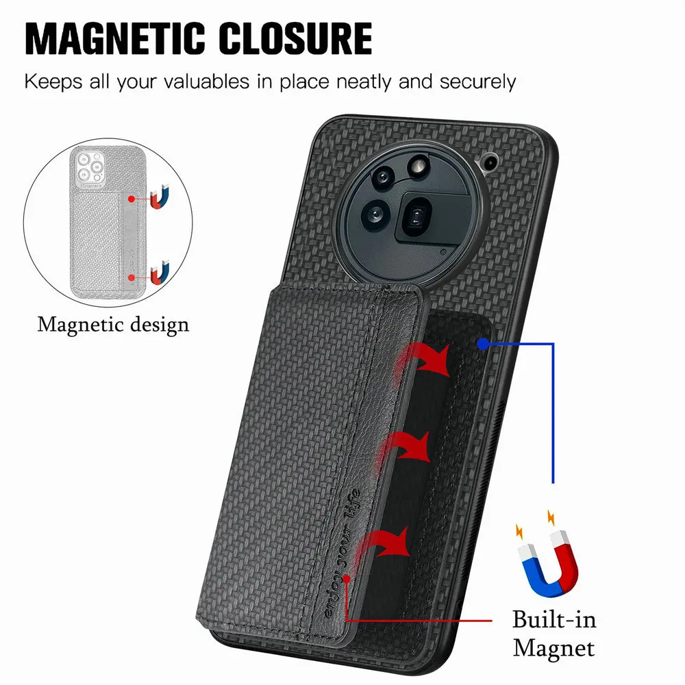 For Nothing CMF Phone 1 2 Pro 3a 5G Leather Card Case RFID 360 Protect Wallet Shell Phone 4a CMF Phone1 Case Magnet Back Cover