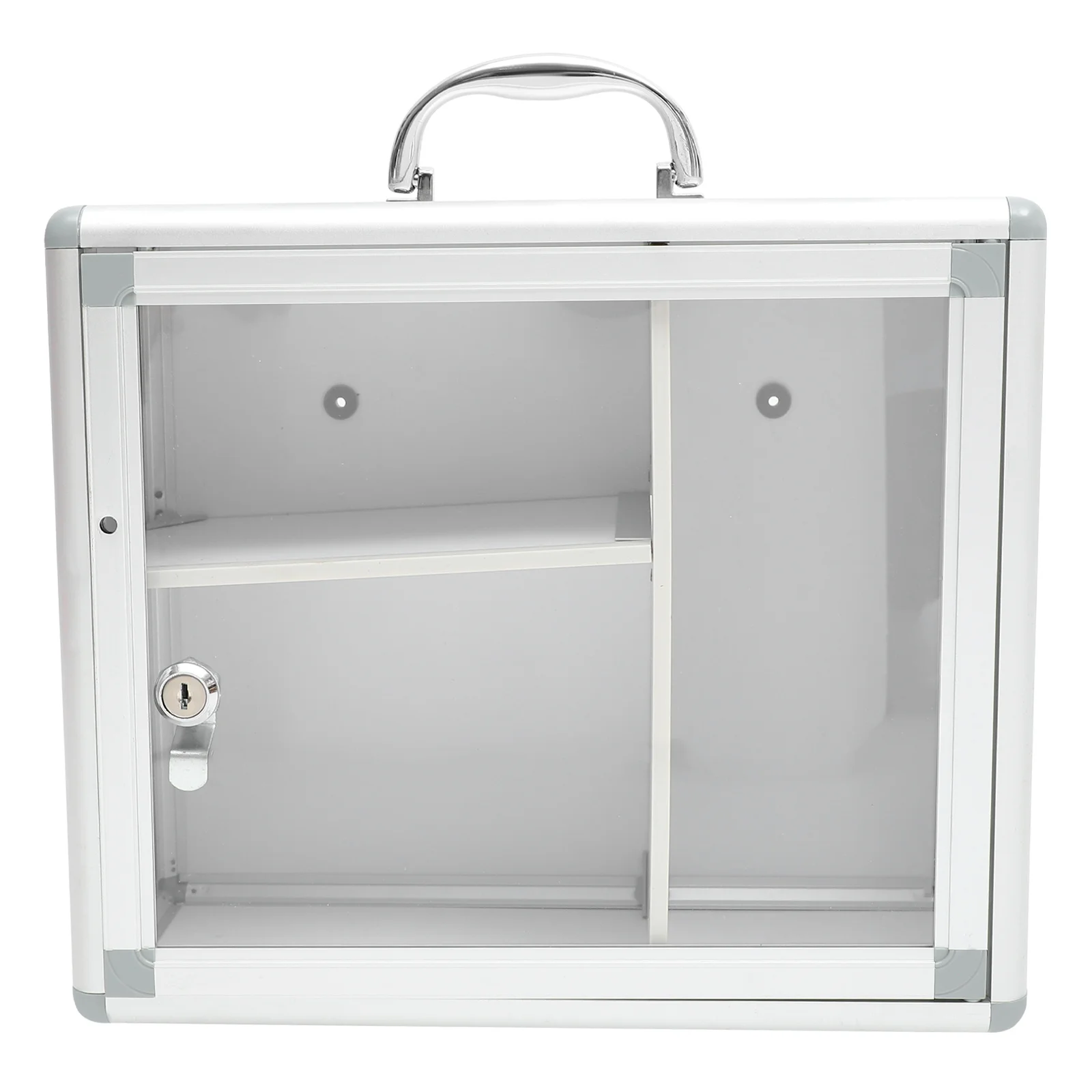 

Wall-Mounted Medicine Box Aluminum Alloy Lockable First Aid Storage Container Portable Medicine Case Aluminum Case