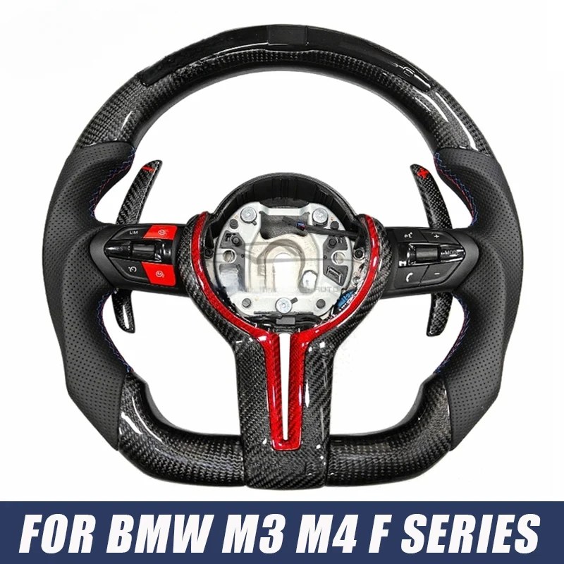 

Спортивный руль из карбона со светодиодной подсветкой для BMW M2 M3 M5 F10 F20 F22 F30 F32 F36 F40 F82 F90 E70 E82 E89 E90 E91, автомобильные аксессуары