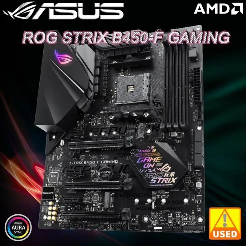 Top B450 Motherboard ASUS ROG STRIX B450-F GAMING Mining Motherboard AM4 Support AMD Ryzen 5 5600G CPU DDR4 64GB RAM PCI-E 3.0