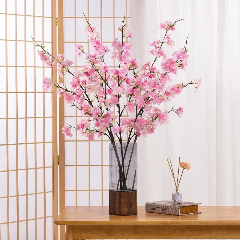 106CM Artificial Cherry Blossom Long Branch Peach Blossom Dining Table Floral Decoration Wedding Decoration Silk Flowers