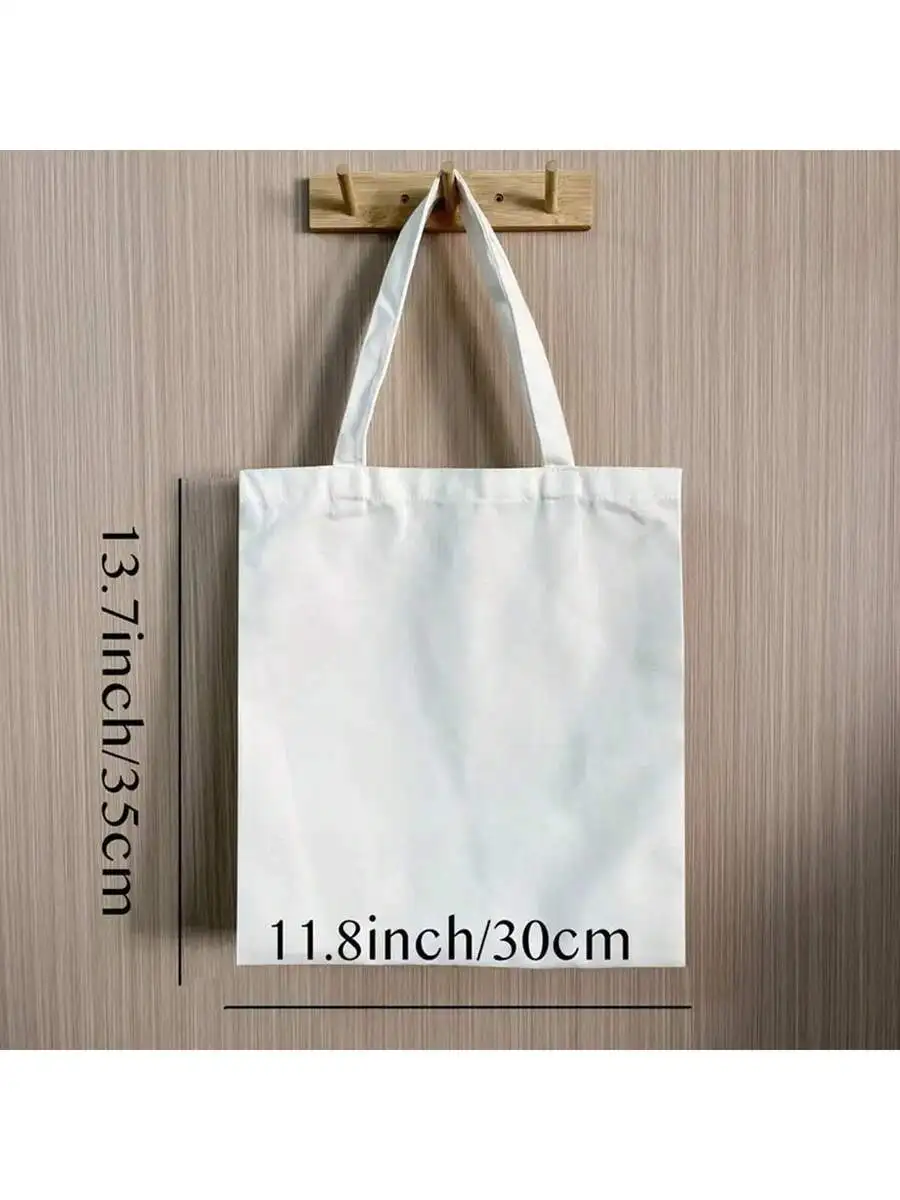 Customizable Canvas Tote Bag With Piano Keyboard Design For Music Teachers