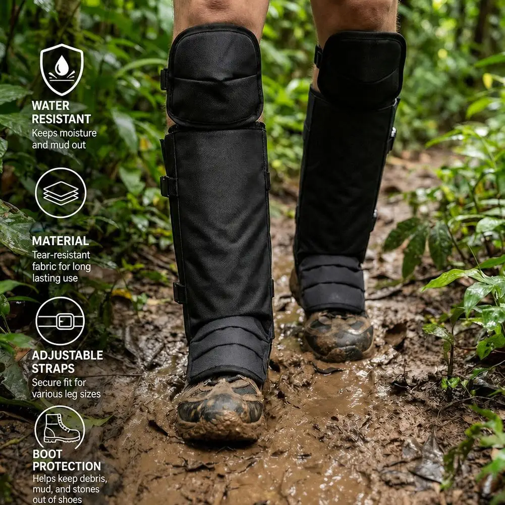 Polainas regulares para exteriores, cubrepiernas para nieve, impermeables, resistentes a la arena, fundas para zapatos, ideales para senderismo, escalada, desierto, esquí, equipo unisex para hombres y mujeres.