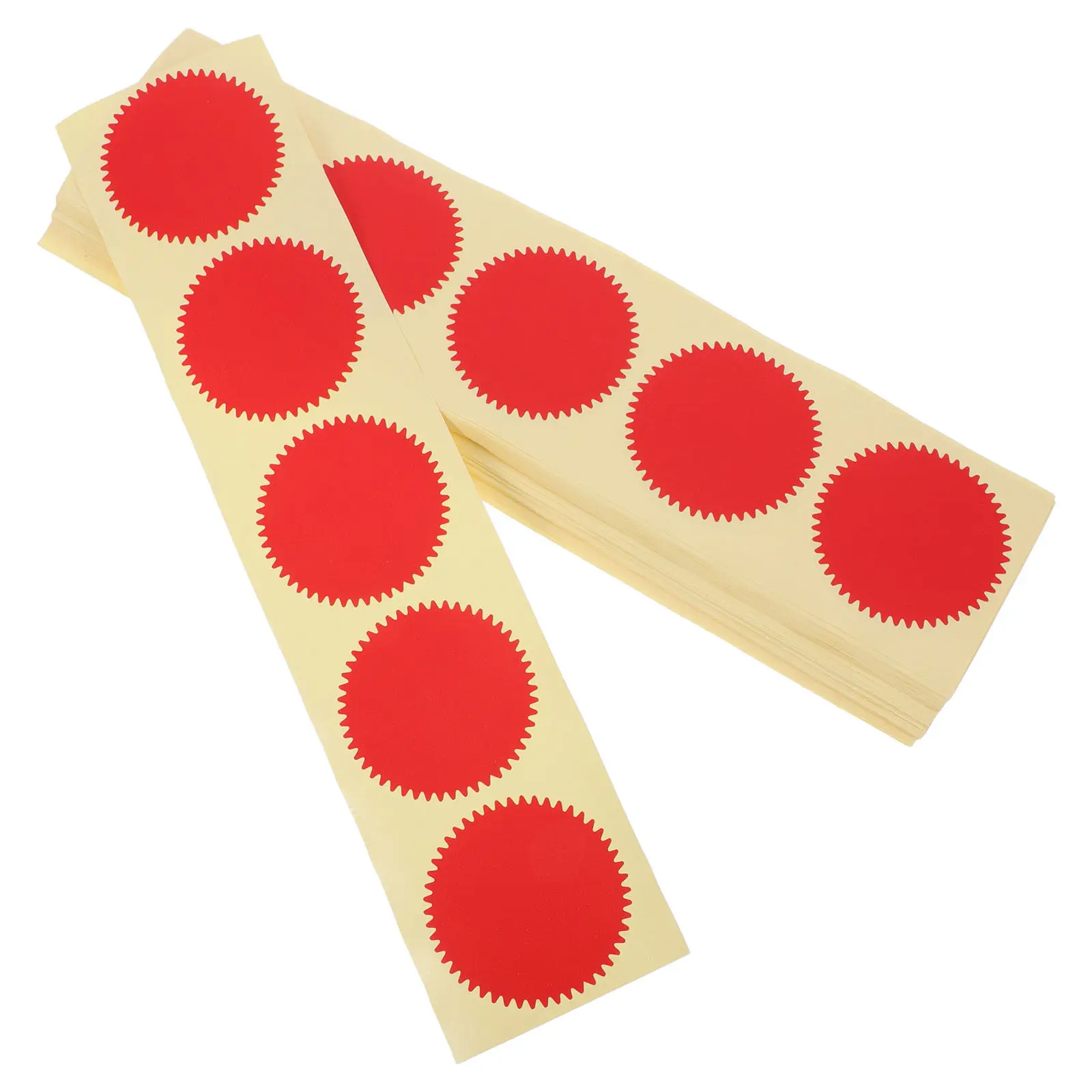 

60 Sheets 45Mm Round Gear Labels Red Embossed Serrated Edge Certificate Embossing Stickers Self Adhesive for Sealing Diplomas