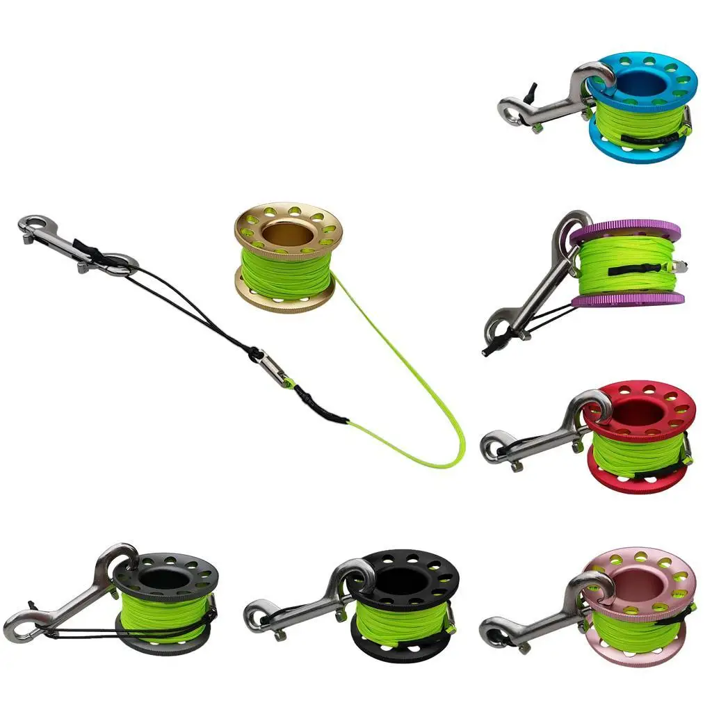 Safety Gear Diving Snorkeling Finger Spool Anti Cut Wheel Stainless Steel Rotary Connector for Underwater Use