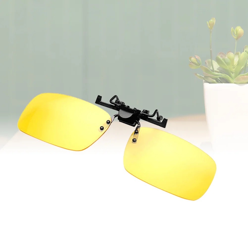

Unisex Night Clip Small Size Yellow Frame Polarized Resin Lenses Lightweight Scratch Resistant Ideal Driving