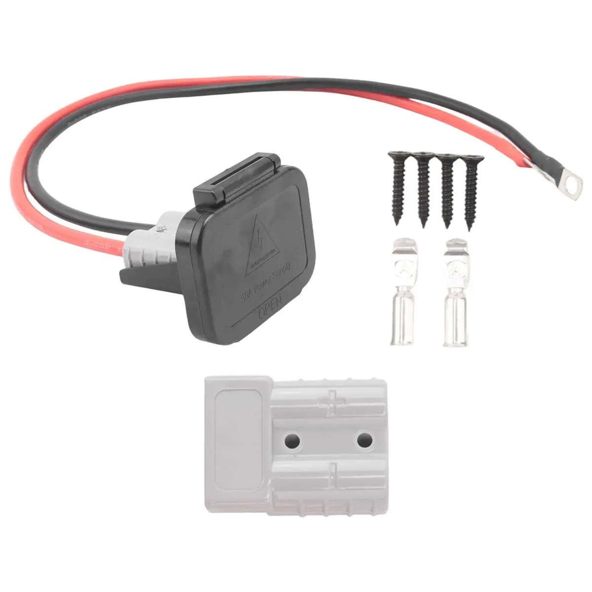 (AD11] For Connector,8AWG 50AMP Battery Quick Connect/Disconnect Connector, 1.64ft Battery Cable Connector,Winch Wiring