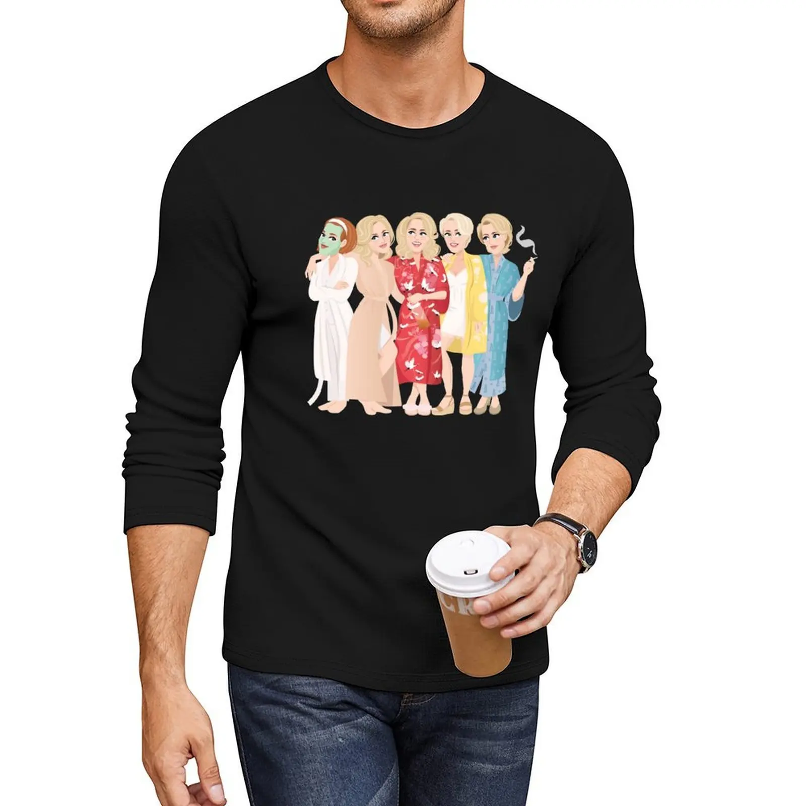 جيليان أندرسون - تي شيرت طويل تي شيرت كبير الحجم ملابس رجالية تي شيرت رياضي لمحبي قمصان رجالي للتمرين