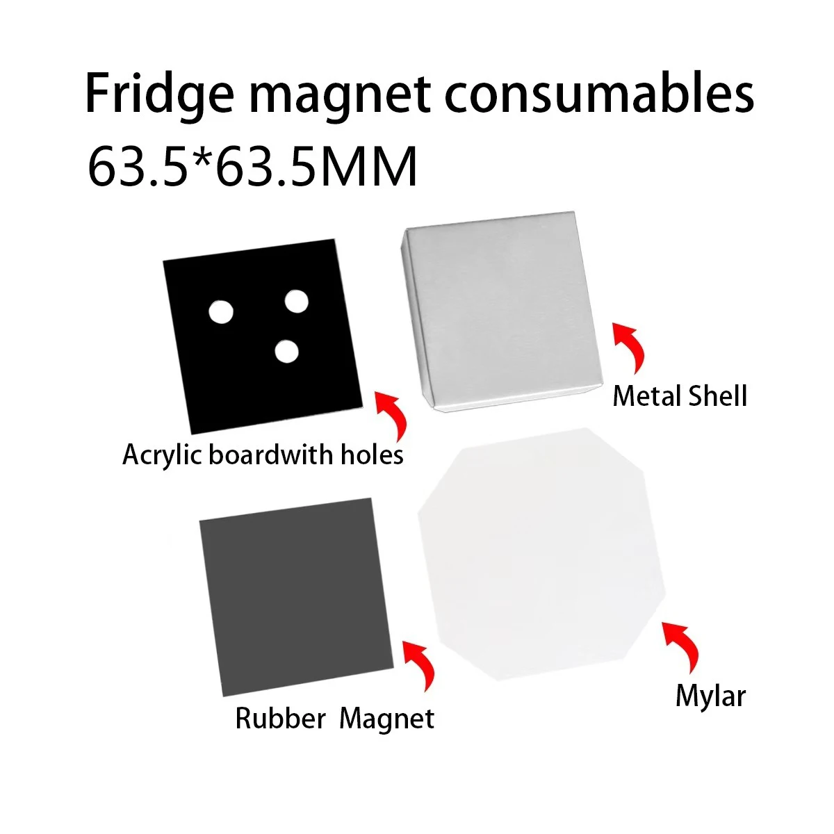 Custom DIY Photo Angular Corner Fridge Magnet Button Badge Making Machine Button Maker