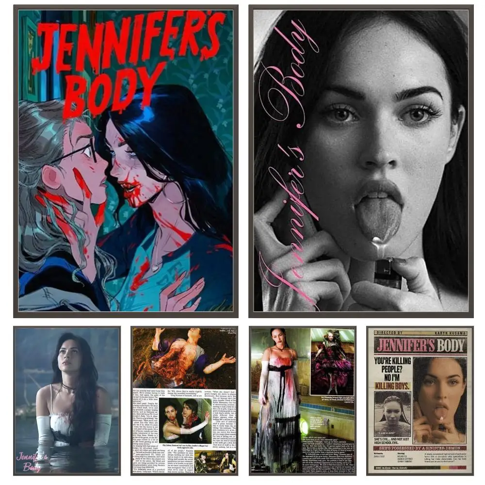 Pôster do corpo do filme pop Jennifer versátil HD à prova d'água arte de parede decoração autoadesiva para qualquer espaço presente ideal