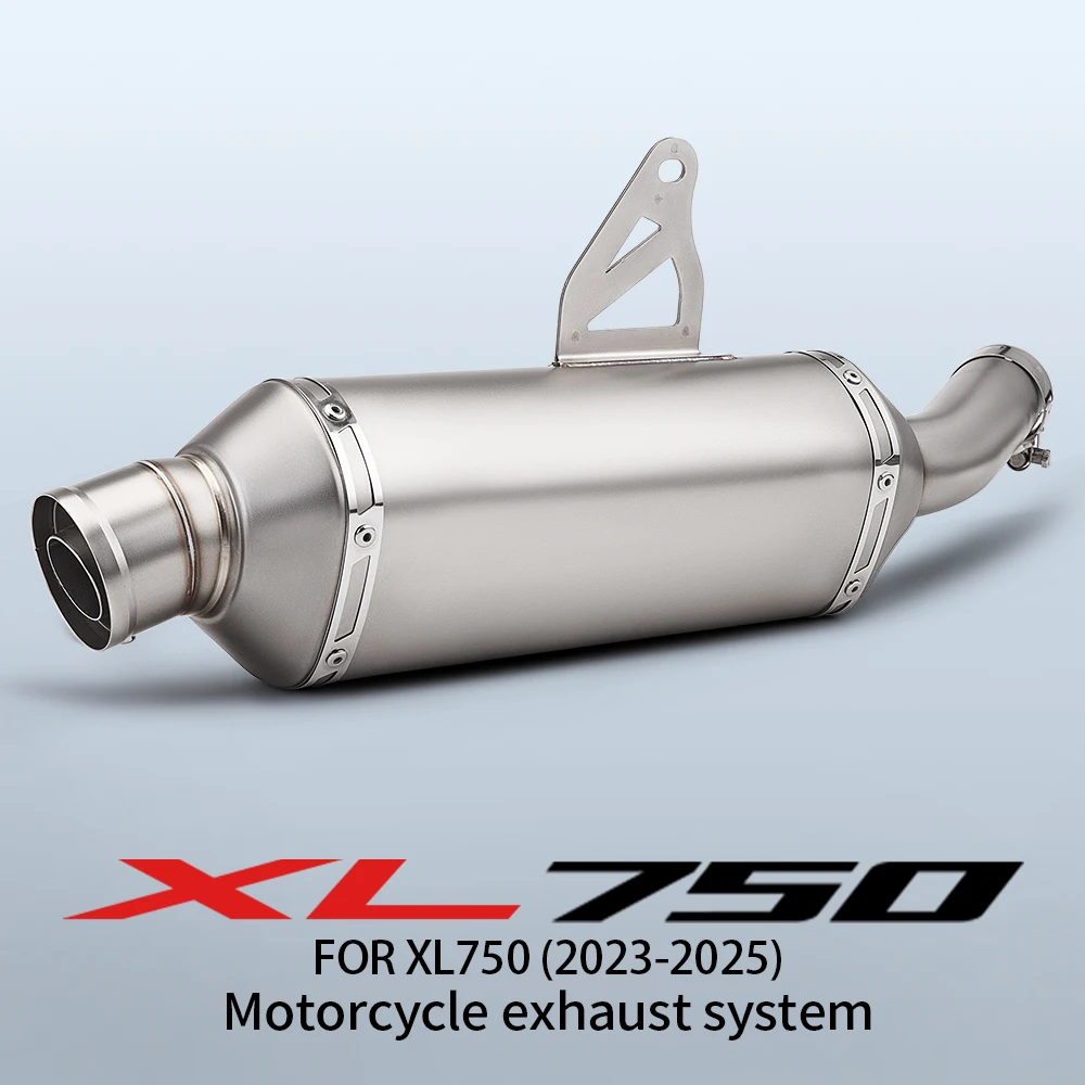 For XL750 Motorcycle Exhaust Systems Stainless Steel Mid-Link Pipe Exhaust DB Killer Muffler
