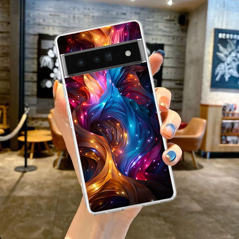 Beautiful Art Phone Case Cover for Google Pixel 8 7 6 5 4 4XL Shockproof Silicone 7A 6A 5A 4A 3A 3AXLPro 5G Transparent Shell image 3