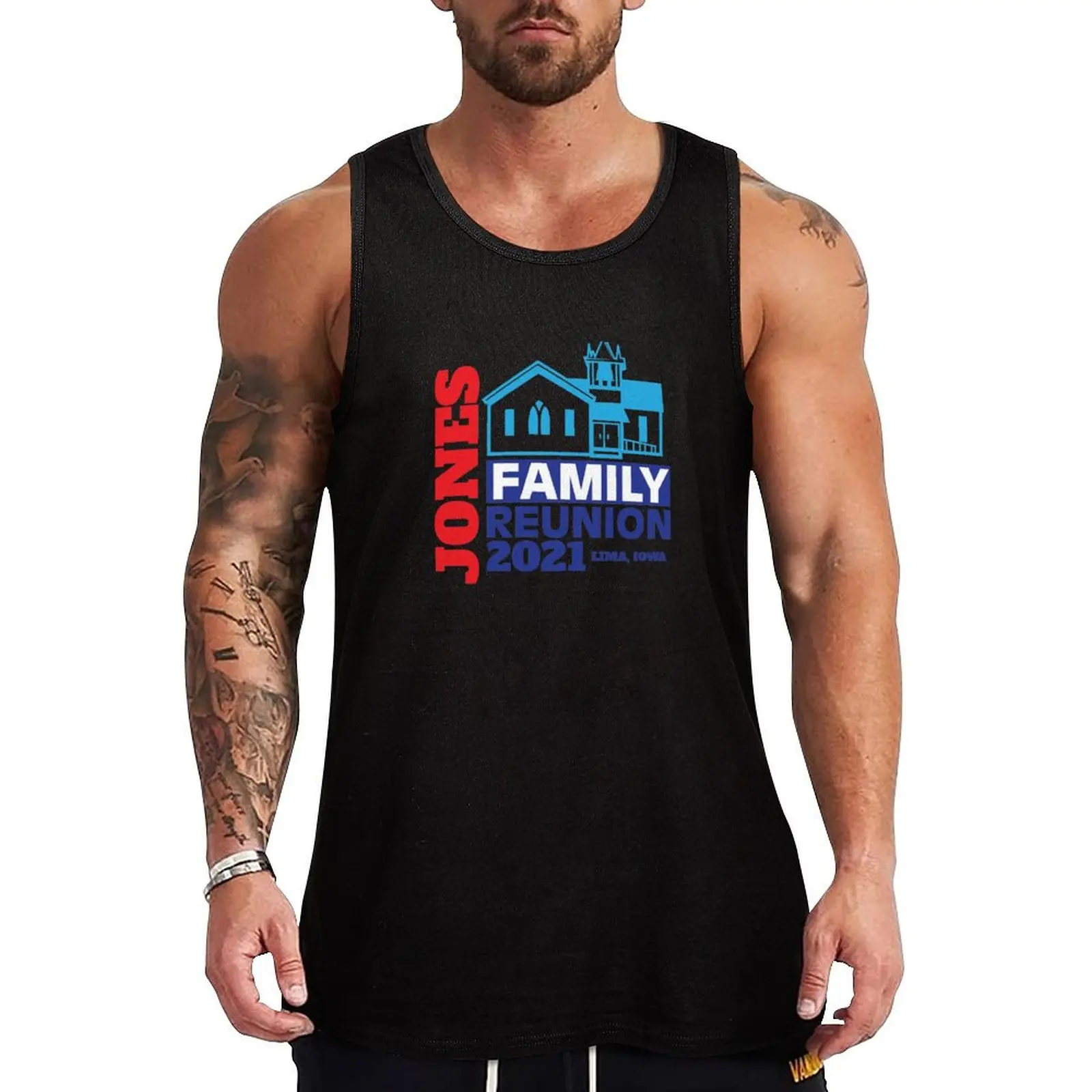 Jones Family Reunion 2021 at Lima Tank Top Muscle fit fitness clothing for men summer Men's summer clothes 2024