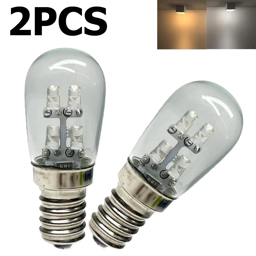 

2X E12 LED Light Bulbs 0.5W Refrigerators 3000k-6500k Microwave Appliance Luminaire Freezer Homekit Fridge Lamps 220V Corn