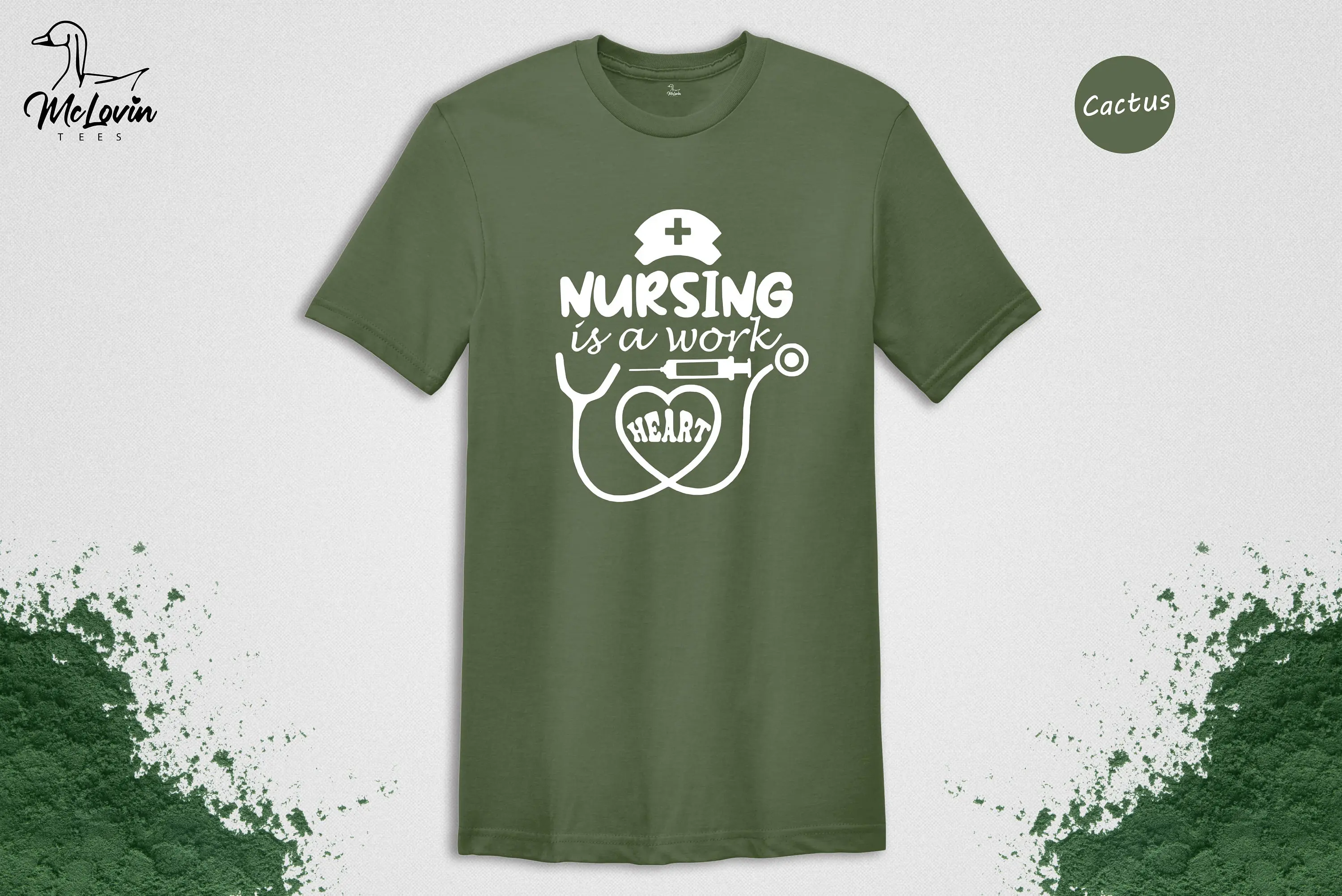 

Nursing Is A Work Heart T Shirt Student Nurse School Life Week Apparel