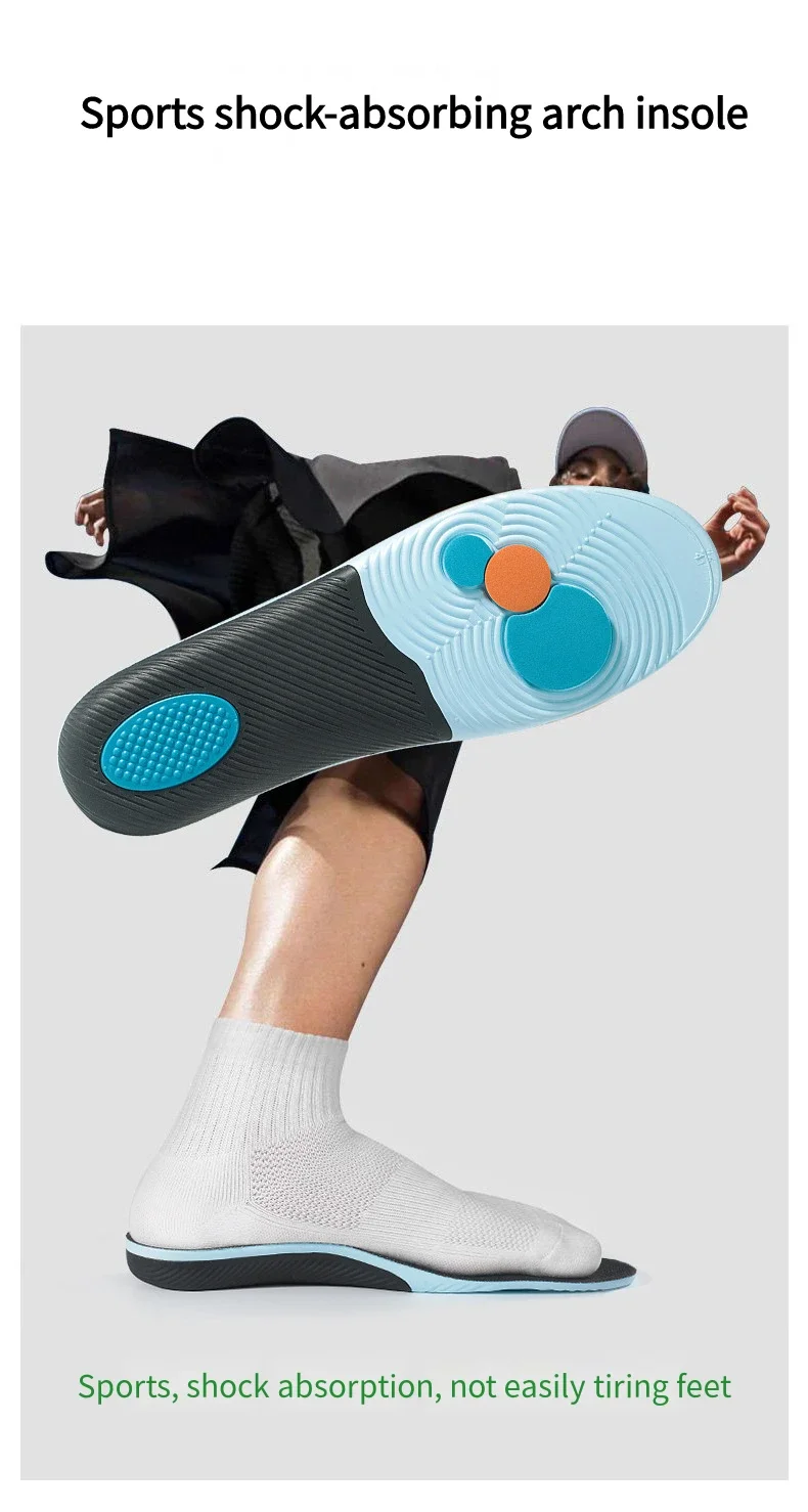 1 Paar orthopädische Pads, Sportschuhe, Einlegesohlen, Fußgewölbeunterstützung, Einlegesohle für Füße, Plantarfasziitis, Plattfuß, Stoßdämpfung, Schuhsohle – Detail 1