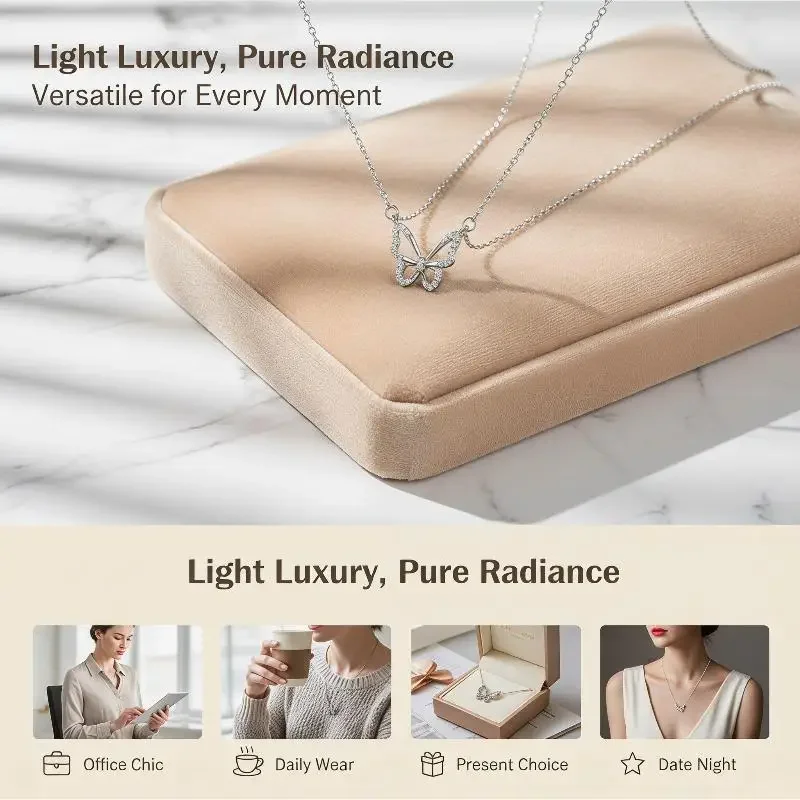 Beautiful Silver Moonlight Stone Necklace for Women Elegant Piece for Formal Events