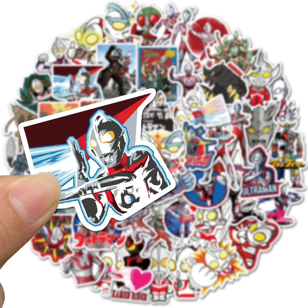 

10/30/50pcs Cartoon Ultraman Kamen Rider Cute Graffiti Stickers DIY Motorcycle Suitcase Laptop Notebook PVC Sticker Classic Toys