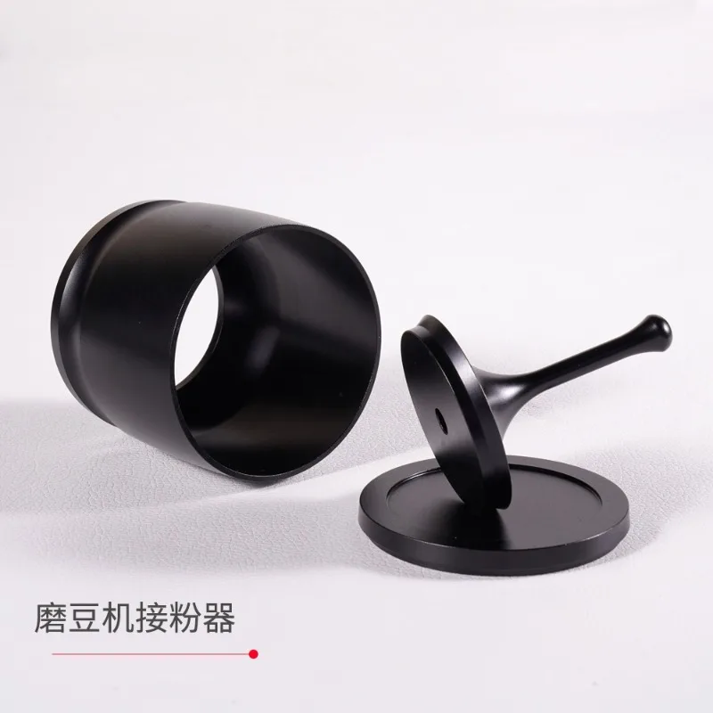 Coffee Powder Receiver with Lid 58MM Cloth Powder Cup Grinder Powder Cup Handle Aluminum Powder Cup