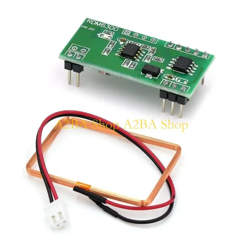 

A2BA High Sensitivity RDM6300 Chip Reader Module 125Khz Card Reader Module for DIY UART Output Low Power Consumption