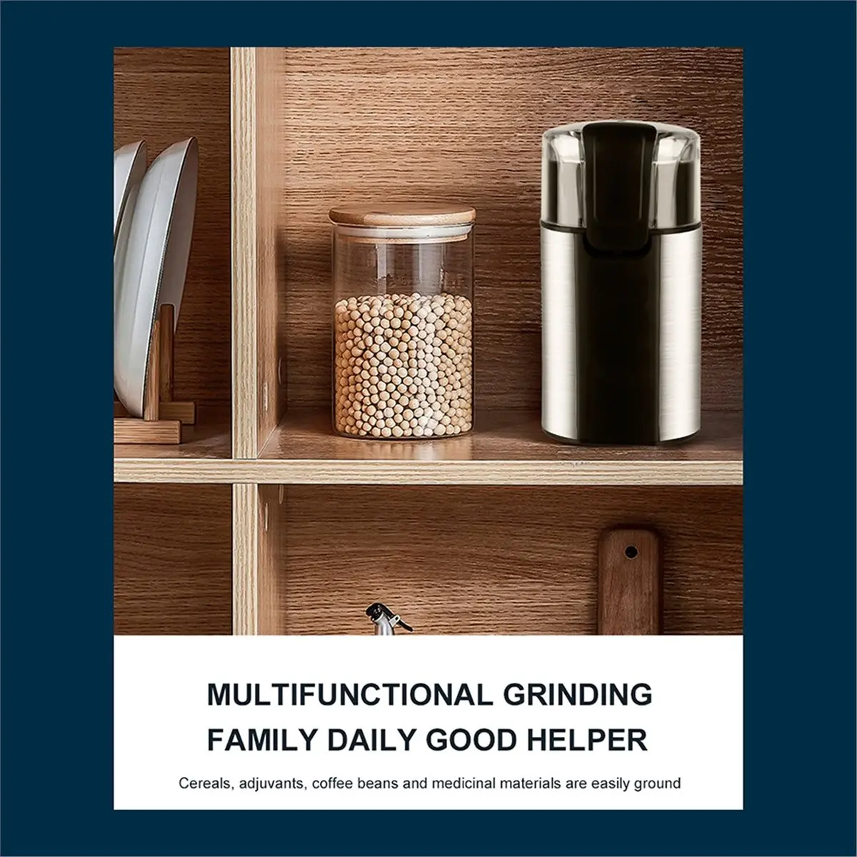 

(AIMA) EU Electric Coffee Grinder 200W Nuts Grains Pepper Grass Tobacc Spice Flour Mill Cafe Beans Electric Grinder Machine