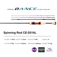 【¥6,891】PURELURE CREEK DANCE トラウトロッド CE-S514L 特別割引-アリエク特価アラート
