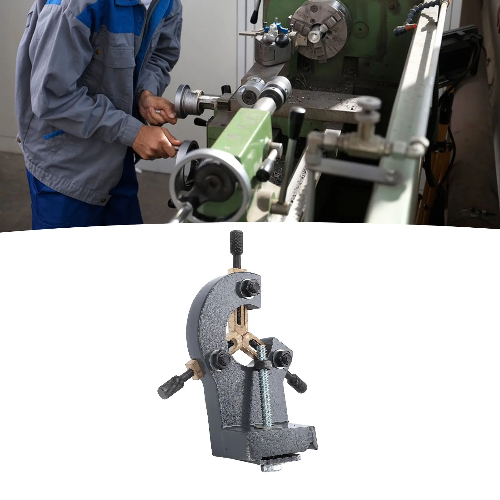 

Grey Metal Steady Rest for Wood Lathe 0618 CJ18 CJ0618A 7x12 7x14 Mini Lathe Vibration Reduction Tool Accessories