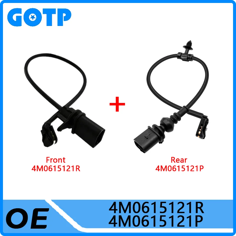 

GOTP Front Rear Axle Brake Pad Wear Sensor #4M0615121R 4M0615121P For VW Touareg Audi A8 Q7 Q8 Bentley Bentayga Replacement Part