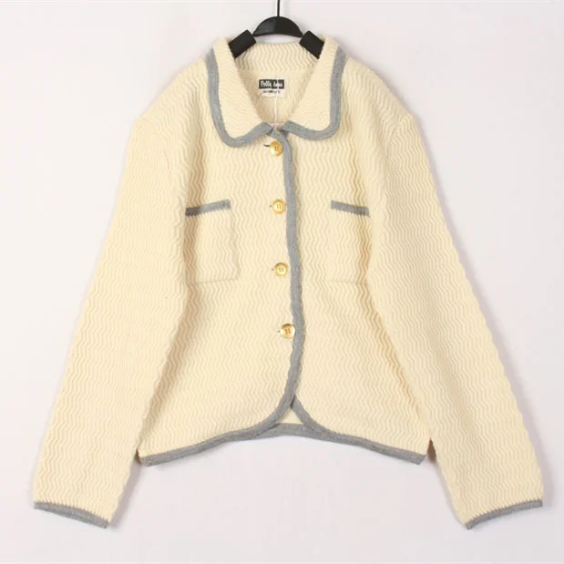 

Vintage Sweet Ethnic Style Hook Knitted Wool Sweater Overhead Coat Japanese Harajuku Wind Long Sleeve Regular Length Warmth H...