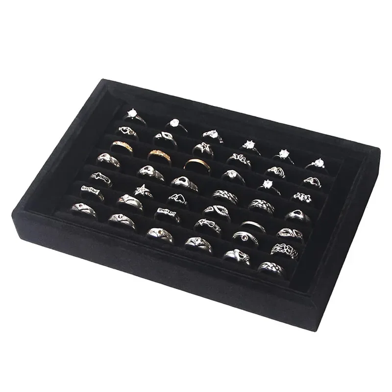 حامل حلقي منظم المجوهرات، حامل صينية العرض لبيع الأقراط والخواتم، إكسسوار عرض أنيق