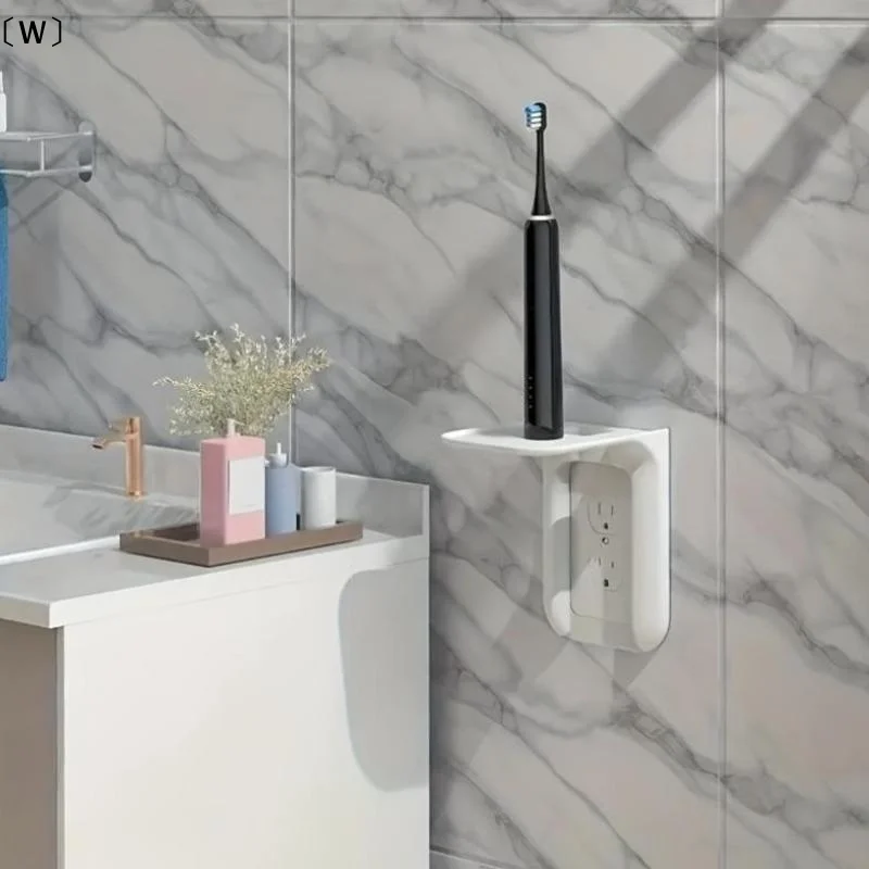 〔W〕Outlet Shelf Wall Holder Space Saving Socket Rack Smart Home Speaker Stand Mobile Phone Charging Holder Wall Shelf Organizer