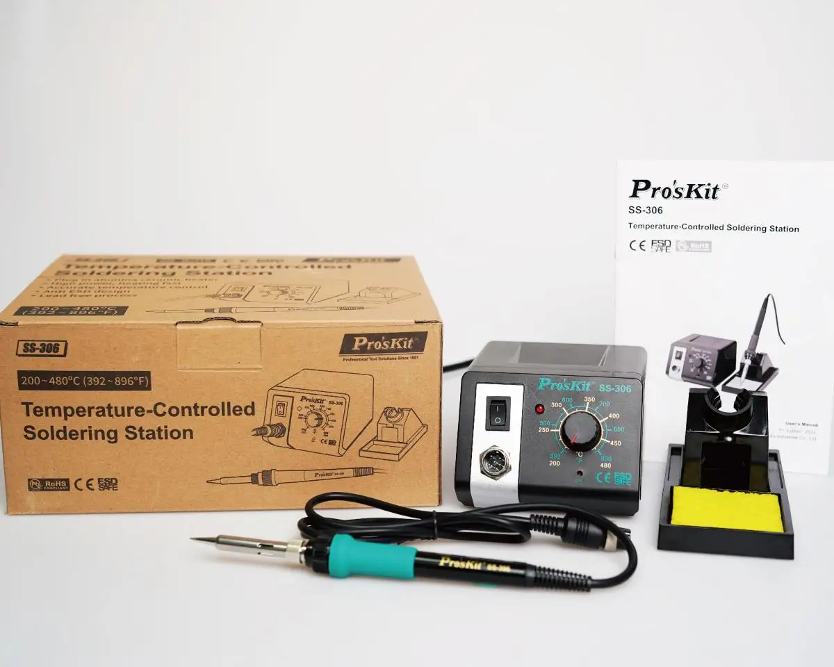 

SS-306H High-Power 75W Soldering Station, 200-480°C, Knob Control, ESD Protection