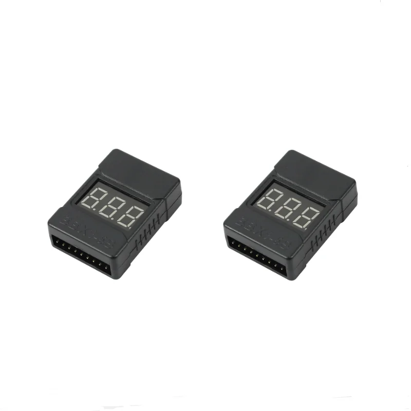 RC Battery2 Pcs LiPo Checker RC 1-8S Battery Tester Monitor Low Voltage Buzzer Alarm with LED Indicator for LipoLife LiMn Li-ion