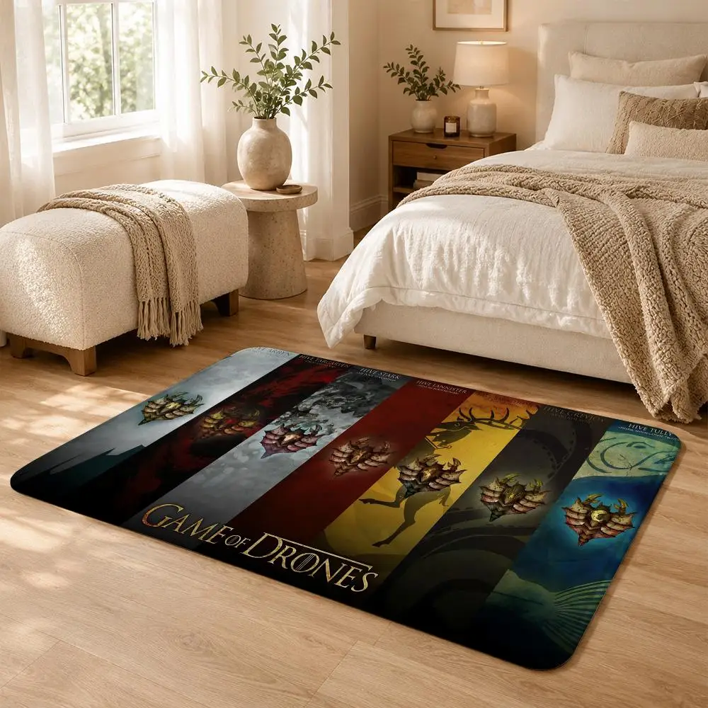 Fantasy Drama G-Game of Thrones Floor Mat Non-Slip Absorbent Floor Mat Decorative Rug for Home Bathroom Bedroom Entryway