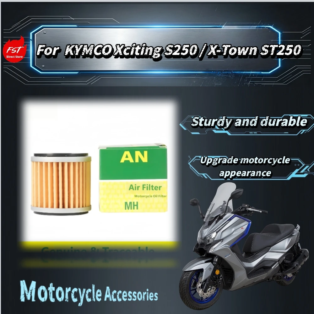 For KYMCO Xciting S250 / X-Town ST250 FST Motorcycle Oil Filter, Durable Shell, Stable Working Status, Optimize Engine Lubricati