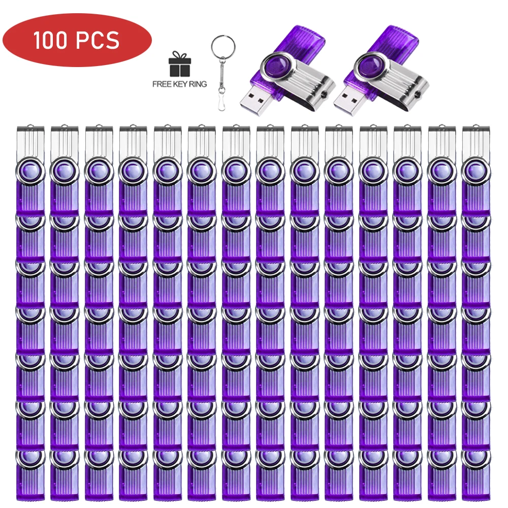 100 PCS LOT USB Flash Drive 128GB Free Key Chain Memory Stick 64GB Mini Colorful Pen Drive 32GB Free Custom Logo USB Stick 16GB