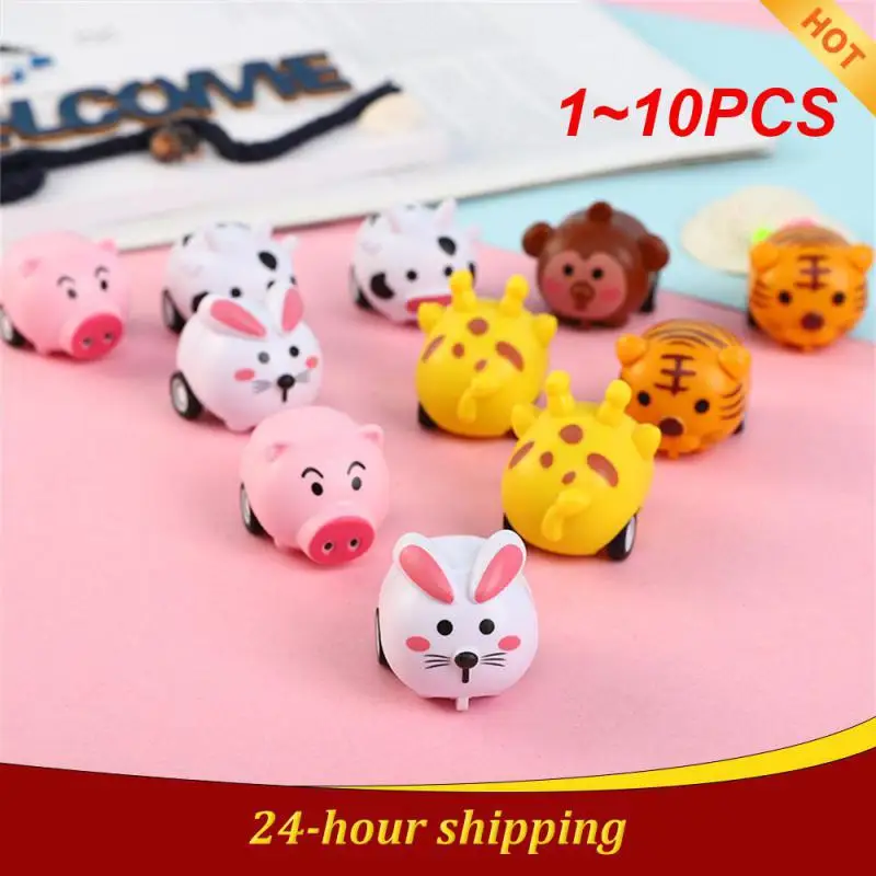 

1~10PCS Cartoon Pull Back Car Novel Gameplay Animal Pull Back Toy Inertia Cartoon Toy Childrens Car Toy Safety Material