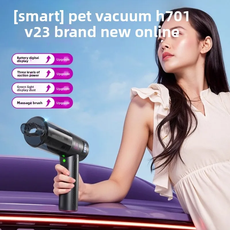 Automatic Pet Hair Vacuum Cleaner Handheld Mini Powerful Brushless Portable for Cat Dog Home Sofa