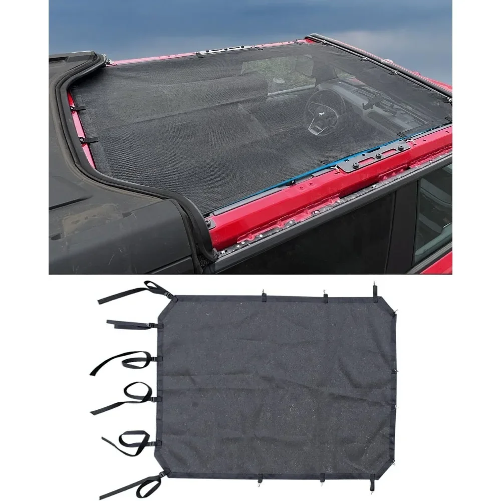 

Car 4 Door Latest Sunshade For Ford Bronco Mesh Bimini Top Sun Shade Bikini Top Cover Blocks UV Leaves Mosquitoe